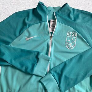 Nike Academy Pro Full Zip Jacket Women M‎ Soccer Mom Ohio Elite Logo Workout